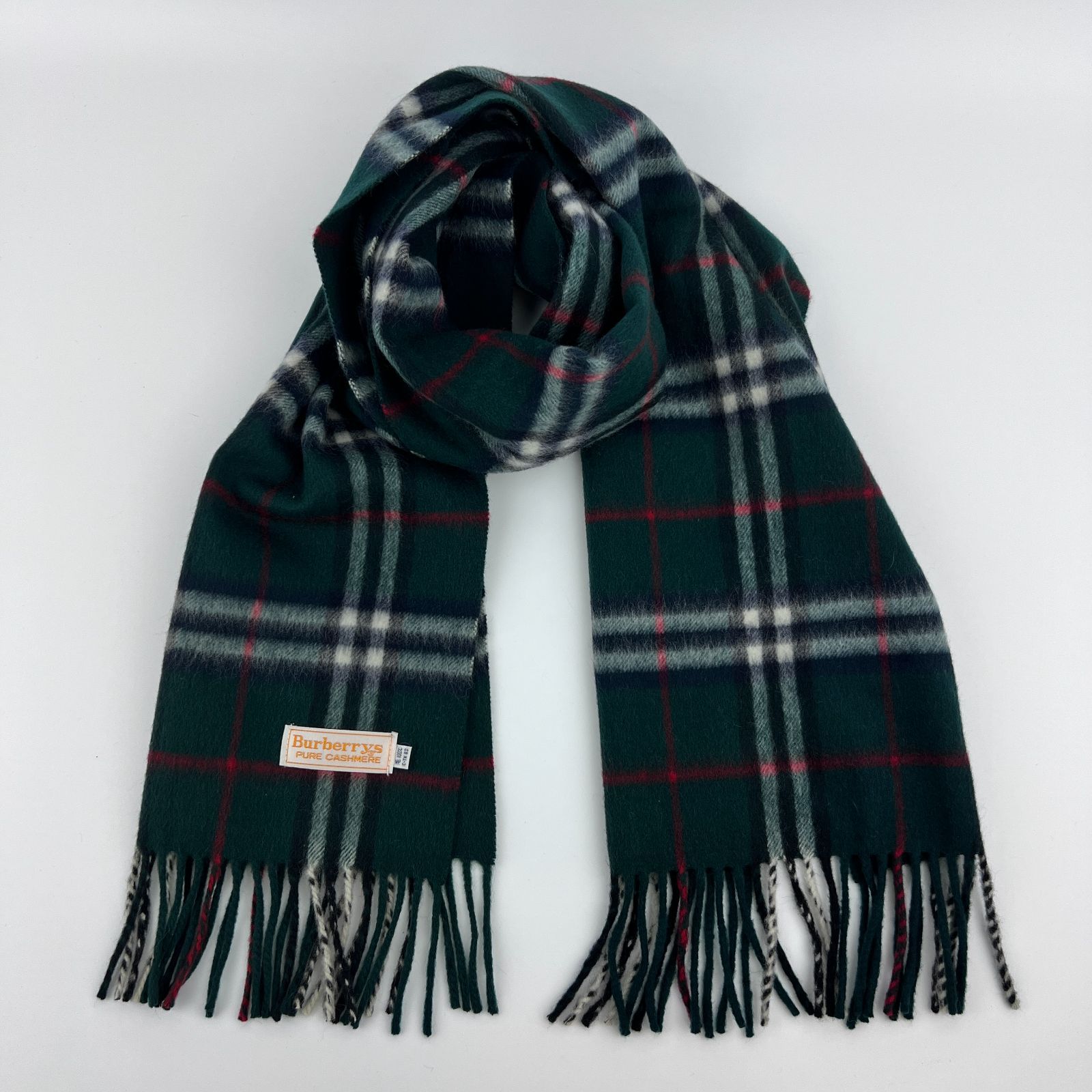 中古】BURBERRY バーバリー ノバチェック マフラー カシミヤ マルチ  