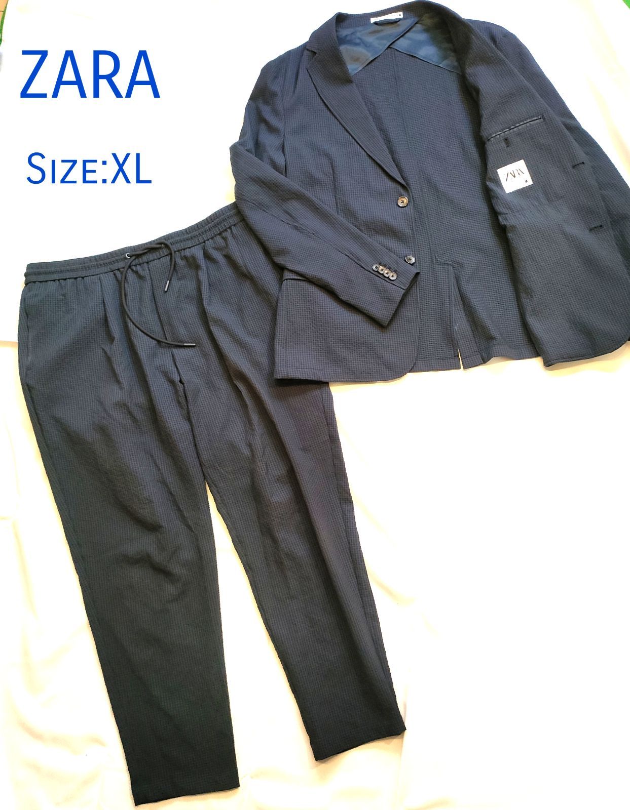 メルカリshops Zara ザラ メンズ サイズxl 春夏用カジュアル スーツセットアップ