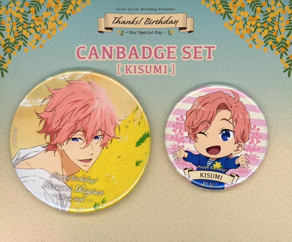 free!Thanks Birthday 鴫野貴澄 缶バッチ 含む２種100点 中古】バッジ・ピンズ 鴫野貴澄 Thanks! Birthday 缶バッジセット(2個