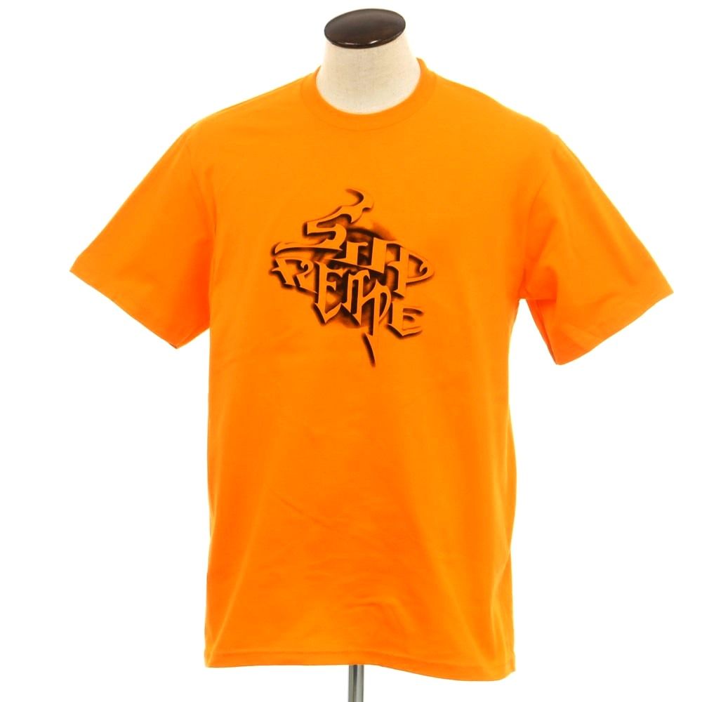【中古】シュプリーム Supreme 2024年秋冬 Smoke Tee コットン クルーネック 半袖Ｔシャツ オレンジ【サイズL】【メンズ】