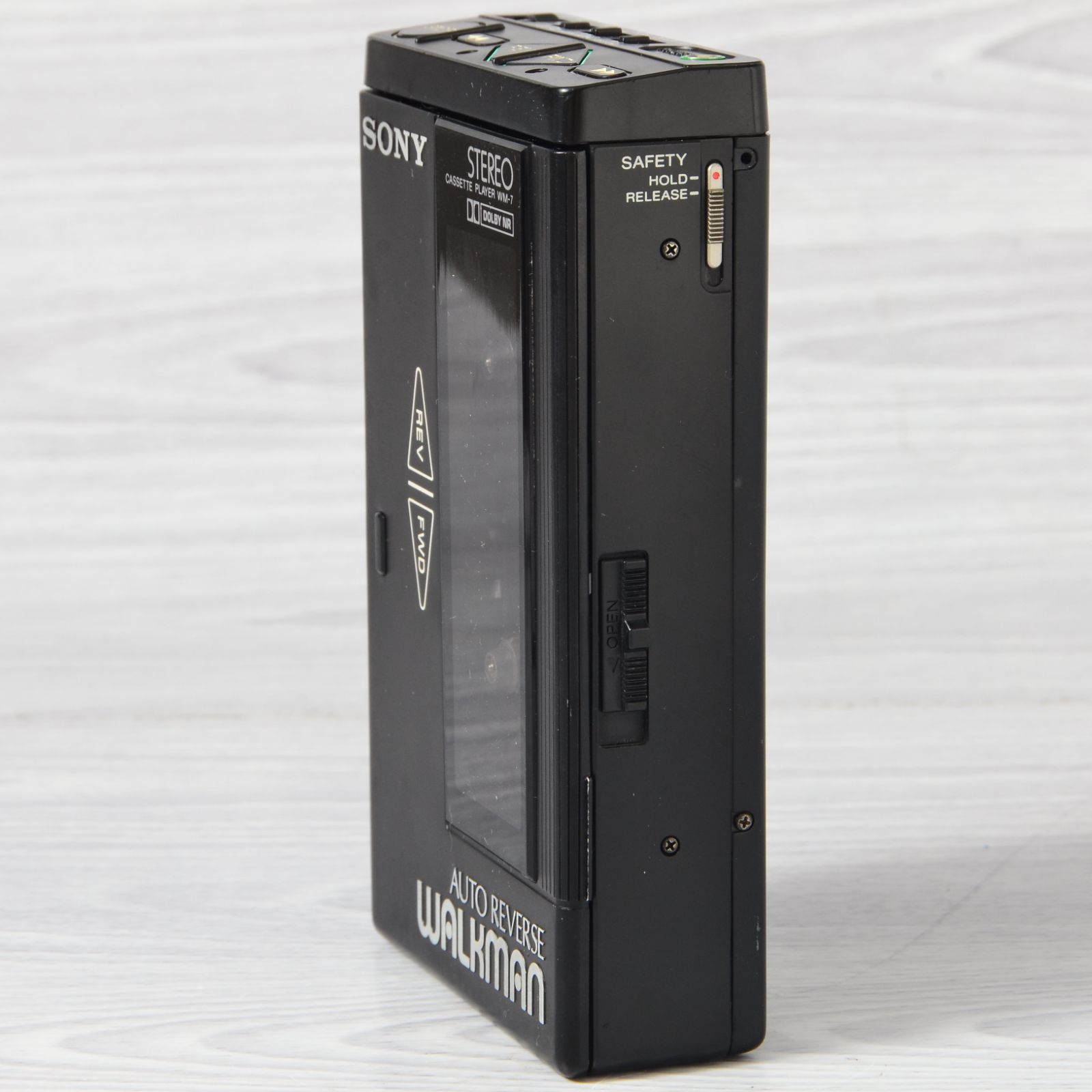 SONY WALKMAN WM-7 カセットウォークマン ブラック ケース付 整備済 TY384