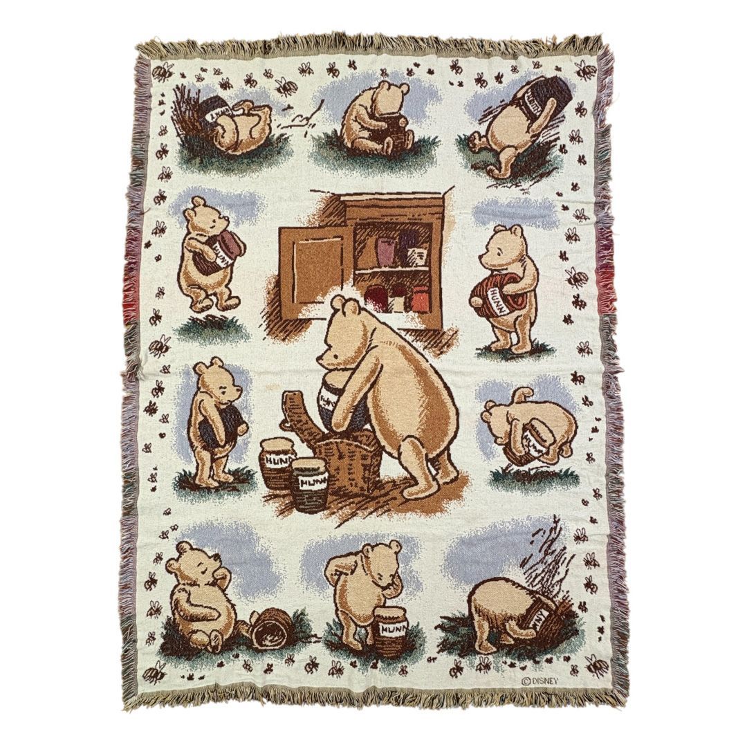 シェニール織　クラッシックプーさん　タペストリー シェニール織 クラッシックプーさん タペストリー シェニール織