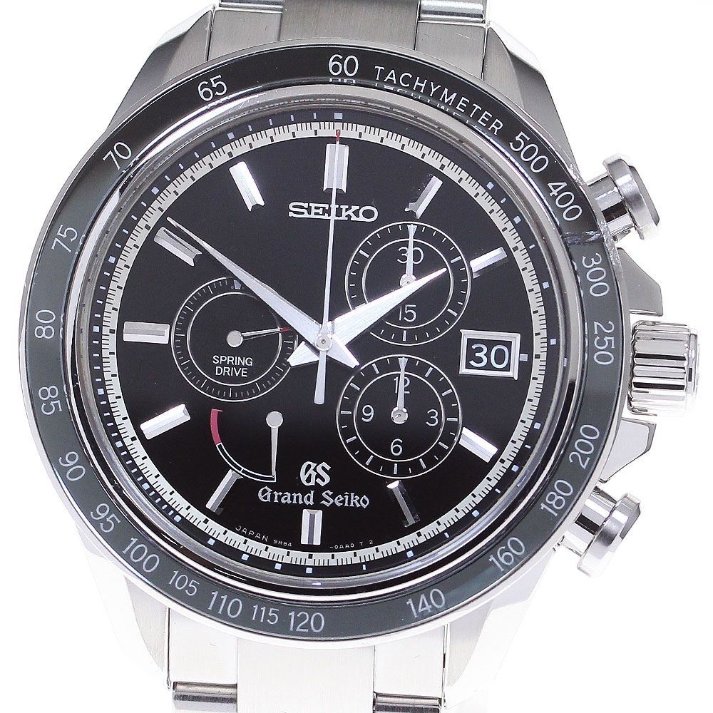訳ありセイコー SEIKO SBGB003|9R84-0AA0 グランドセイコー マスターショップ クロノグラフ スプリングドライブ メンズ き_817048
