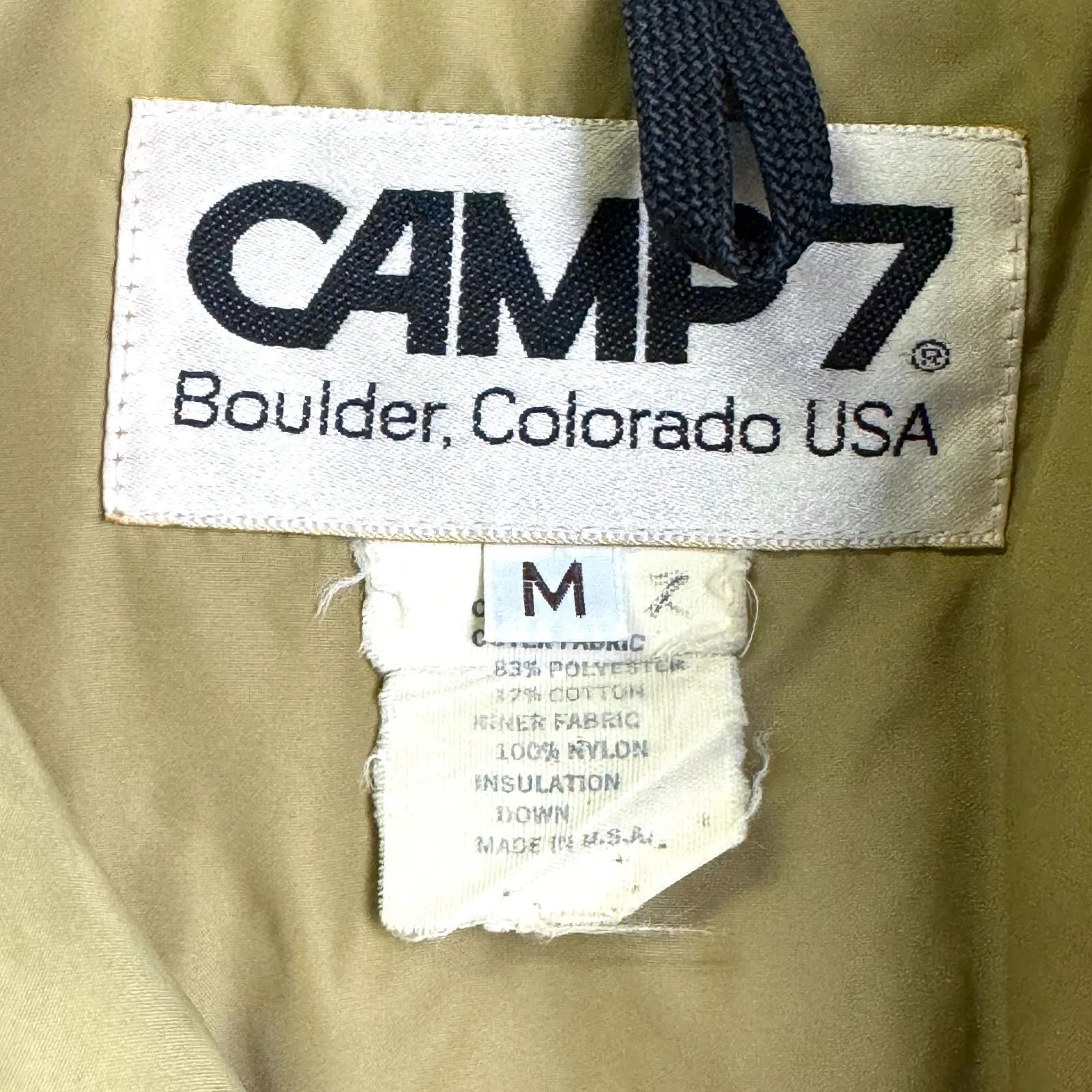70s USA製 CAMP7 キャンプセブン ダウンジャケット ベージュ M