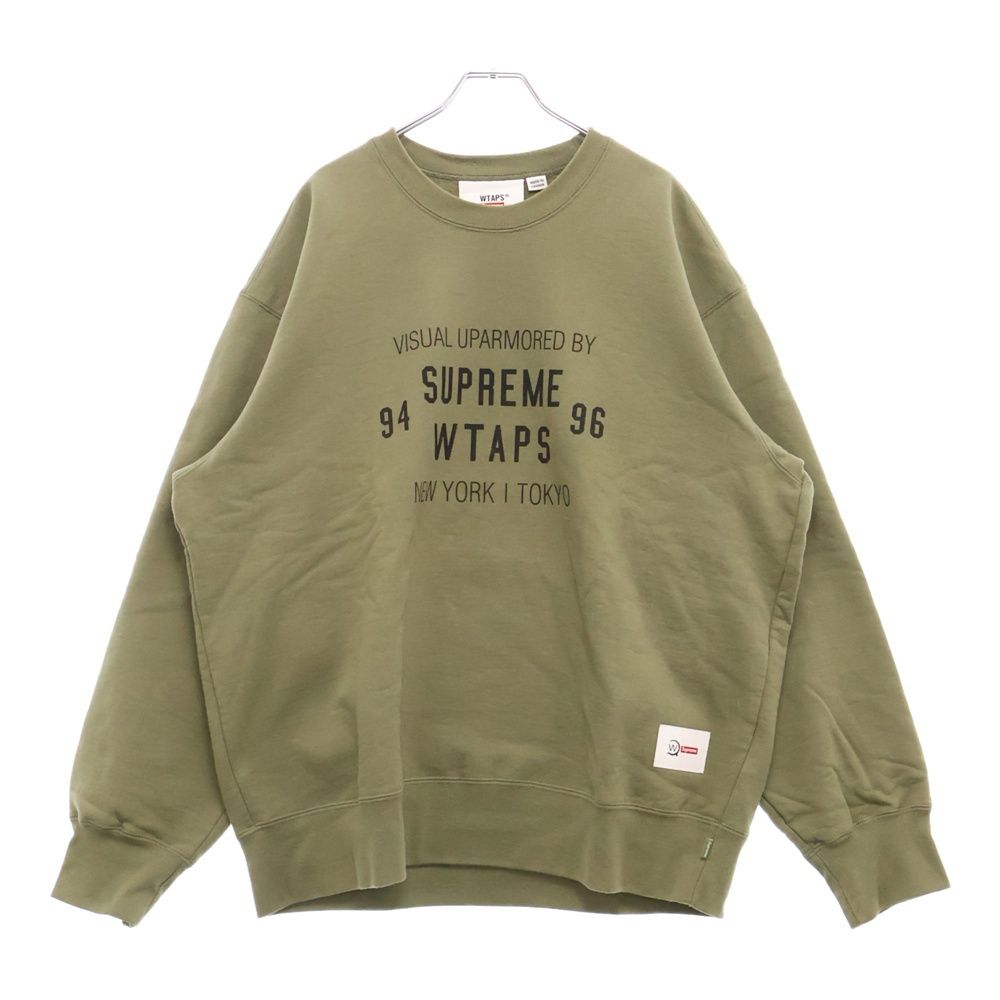 SUPREME シュプリーム 21AW ×WTAPS Crewneck ダブルタップス クルーネック スウェットトレーナー カーキ SUPREME (シュプリーム) 21AW ×WTAPS Crewneck ダブルタップス クルー