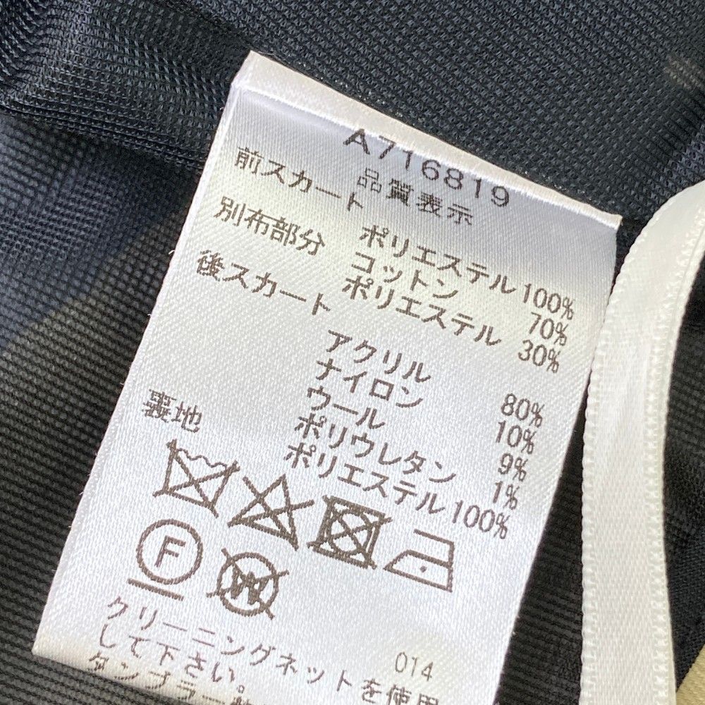 サイズ：38 ARCHIVIO アルチビオ インナー付 スカート ブラック