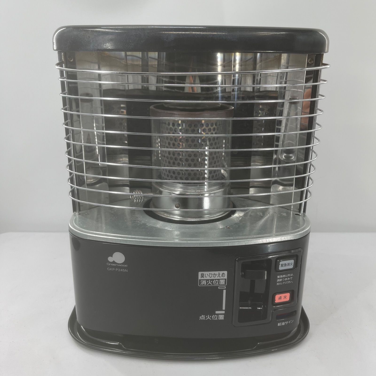 未使用品】 グリーンウッド 石油ストーブ ブラック GKP-P245N
