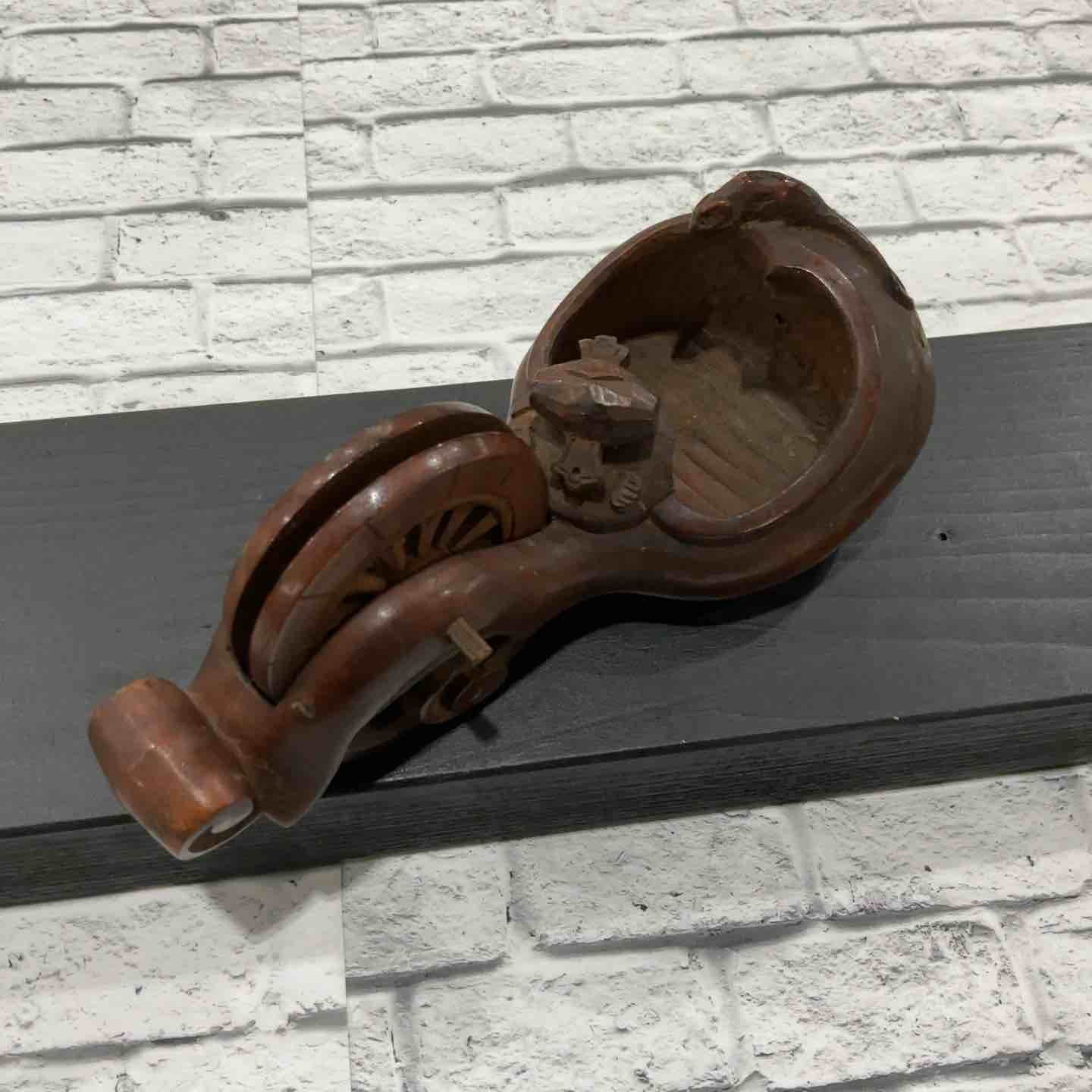 銘 仁 墨壺 墨つぼ 鎚と鼠 全長約260mm 川口店