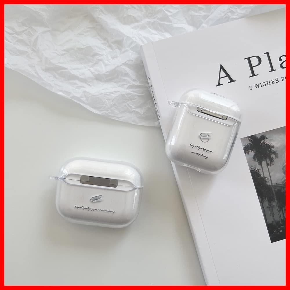 【迅速発送】ONLYOU Airpods pro ケース おしゃれ 韓国 Airpods pro2 ケース かわいい TPU ペイント デザイン シンプル クリア 透明 エアーポッズ プロ カバー レディース お揃い イヤホンケース カラビナ フック (Air