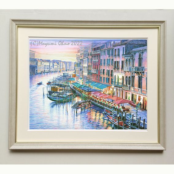 アメリカで版画化☆イタリア ベネチア ベニス 版画 風景画 絵画