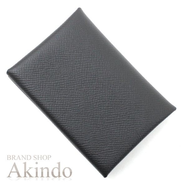 新品】エルメス カードケース コインケース 財布 カルヴィ デュオ 黒  