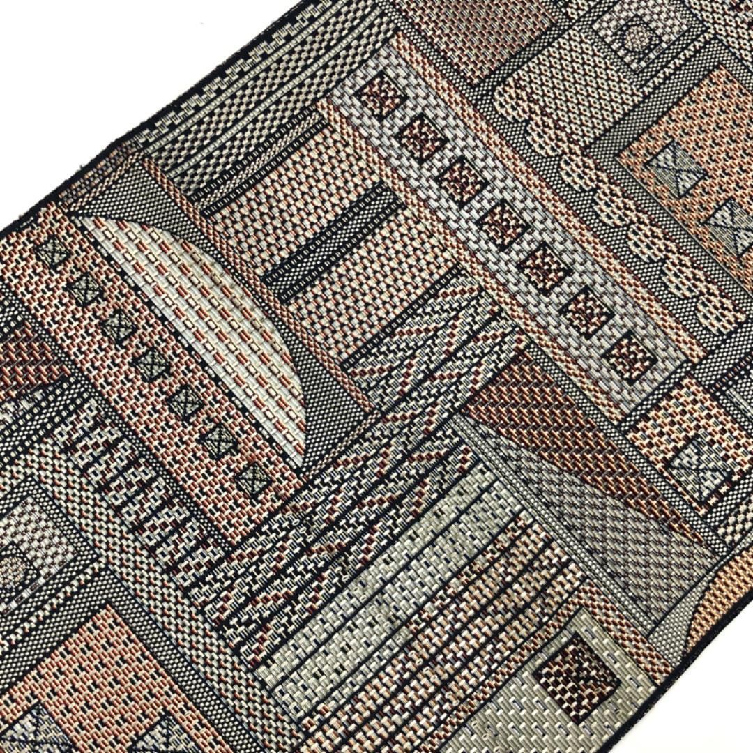 名古屋帯 博多織 建物の様な織模様 O-5553