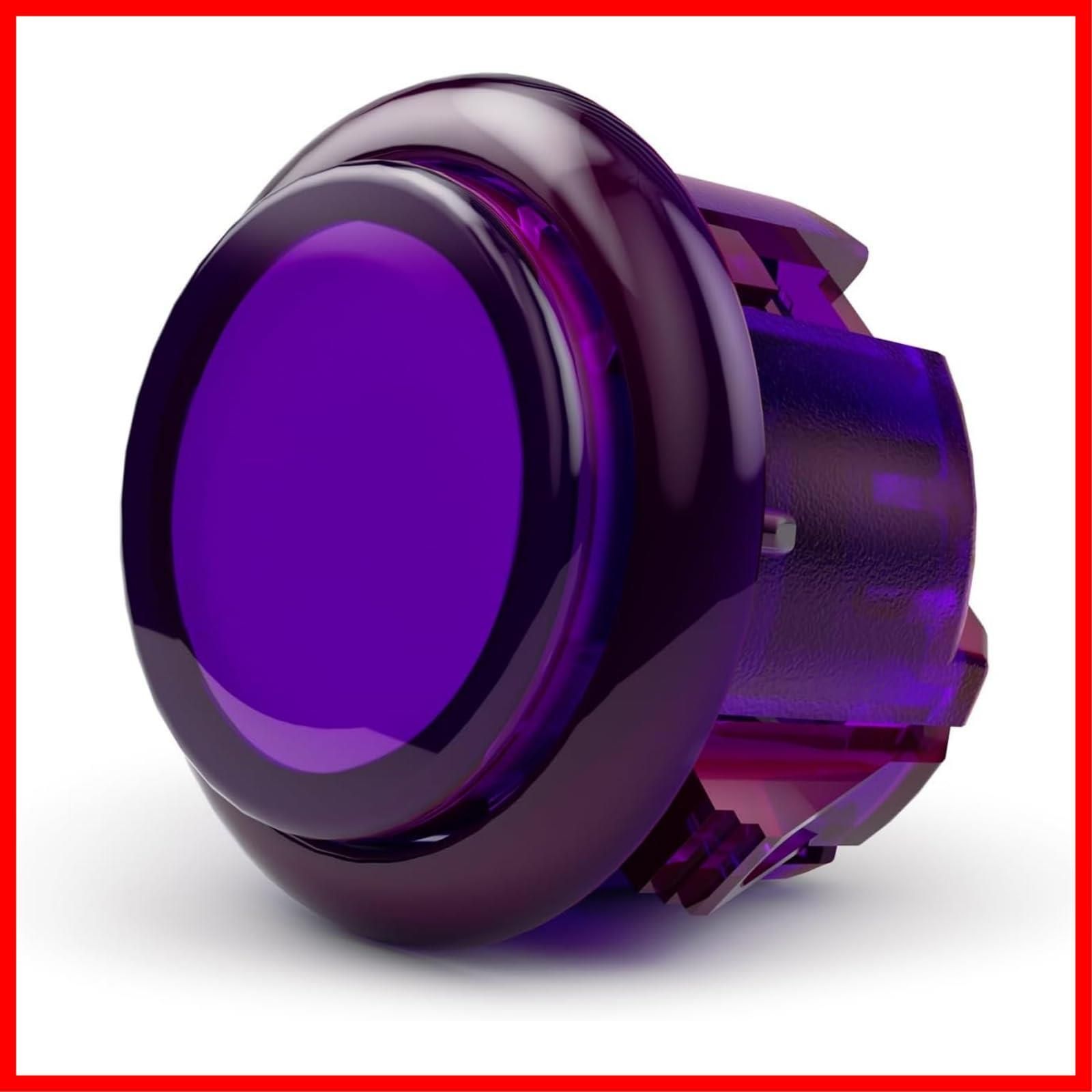 (透明な紫(4個セット24mm)) 静音ボタン アケコン アケコン 24/30MM ボタン KS Gravity QANBA