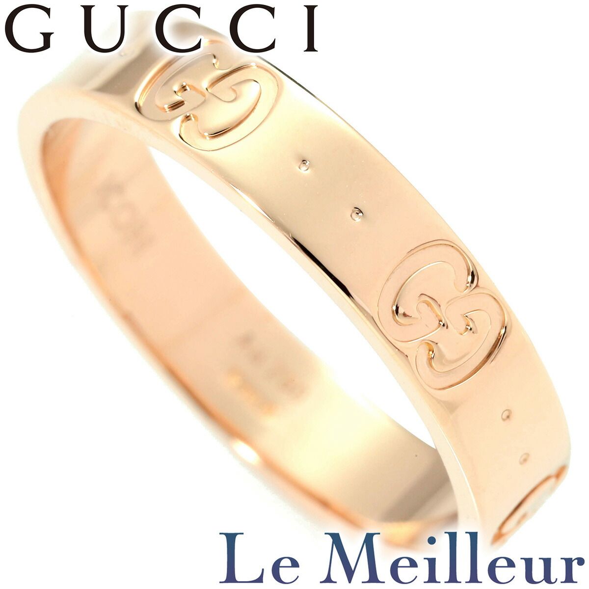 グッチ アイコン リング 指輪 K18 12号 GUCCI 中古 プレラブド 返品OK  