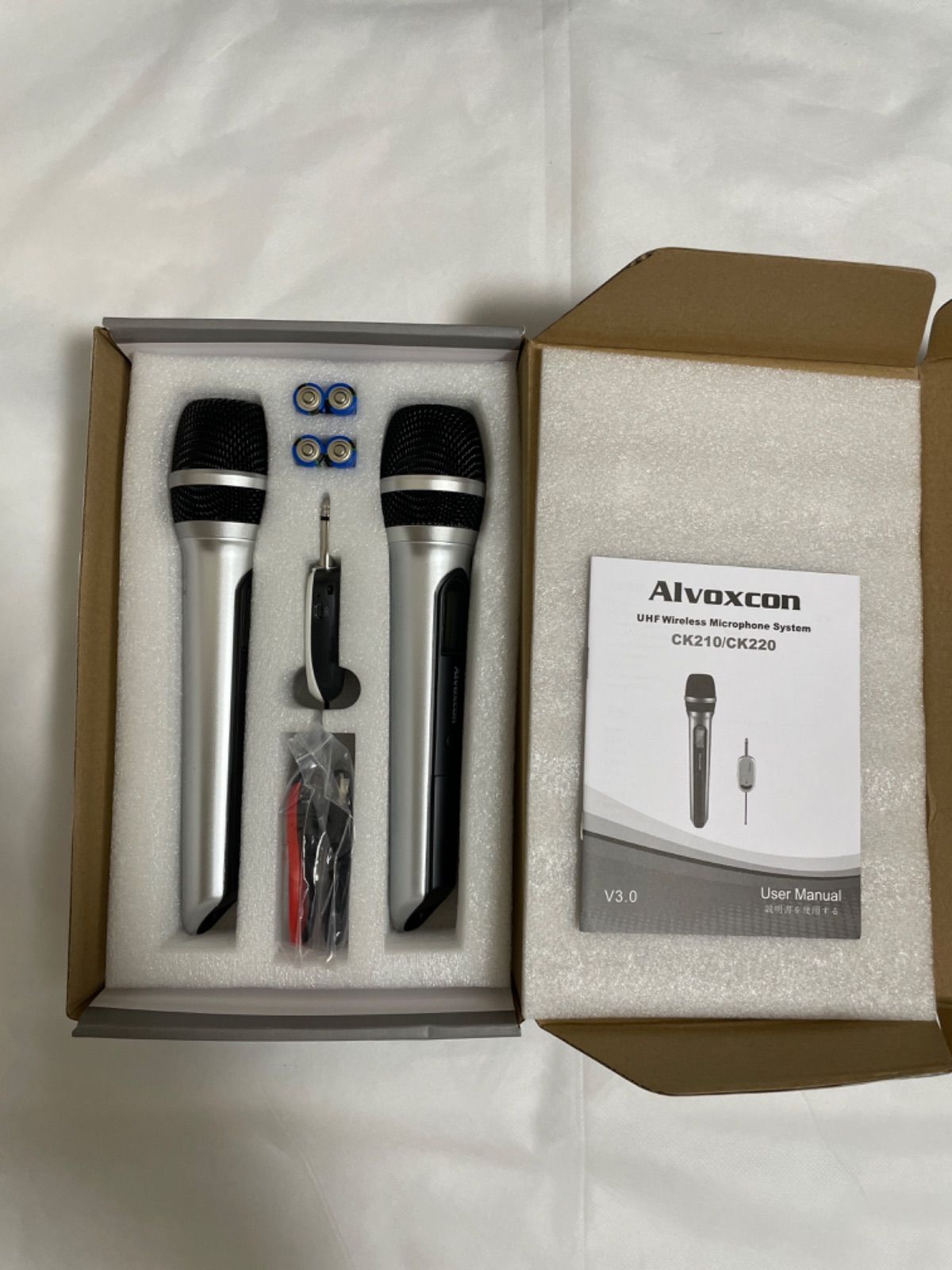 ワイヤレスマイク Alvoxcon ハンドマイク UHF ダイナミックマイク