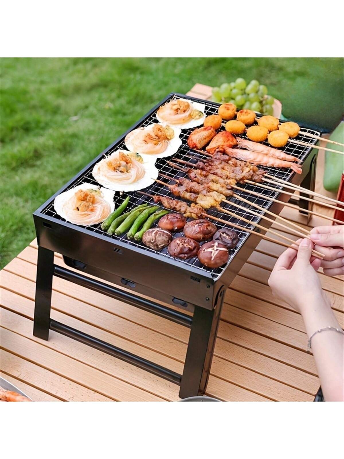 折りたたみ式ポータブル BBQグリル 1個 鉄製 コンパクト設計