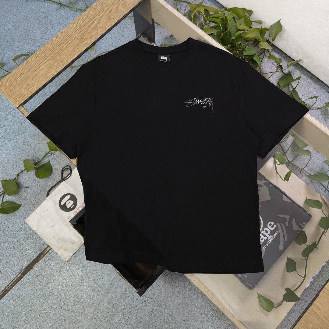 Stussy 25SS 春夏新作 ファッション 前後水銀柄 ロゴプリント