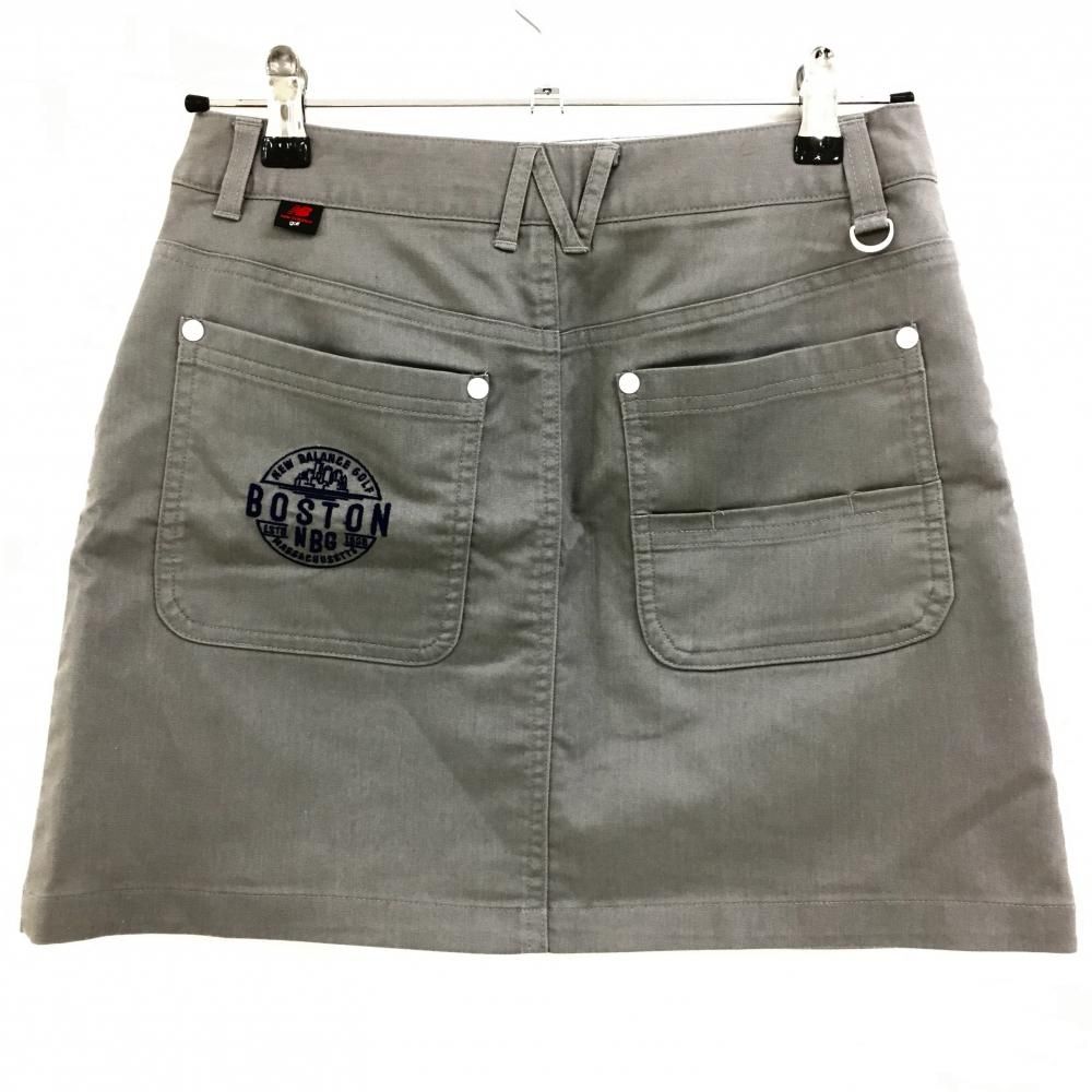 超美品】ニューバランスゴルフ スカート グレー ロゴ刺しゅう