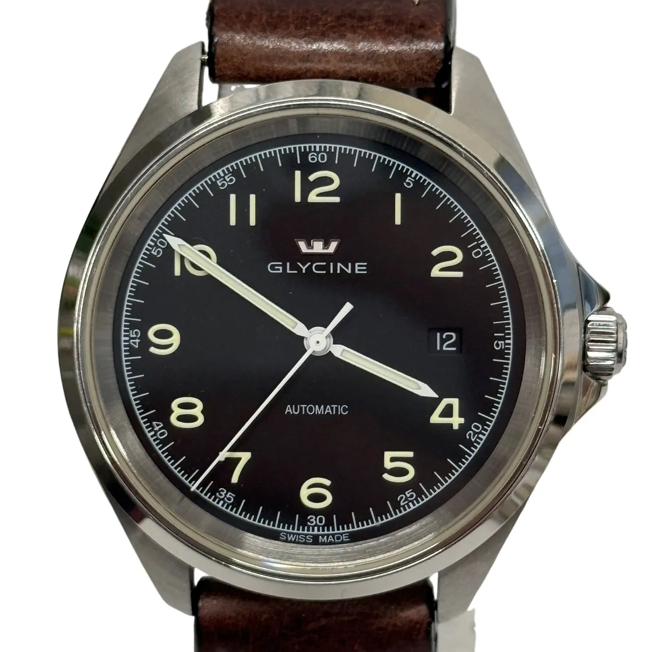 GLYCINE グリシン コンバット7 Automatic 3898.19AT.P.LB7BF 黒文字盤 裏スケ 【中古】  12409K119|mercariメルカリ官方指定廠商|Bibian比比昂代買代購