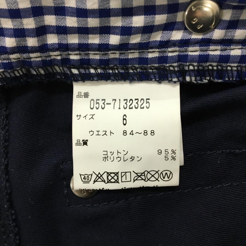 美品】パーリーゲイツ ハーフパンツ ネイビー ロゴグリーン 無地