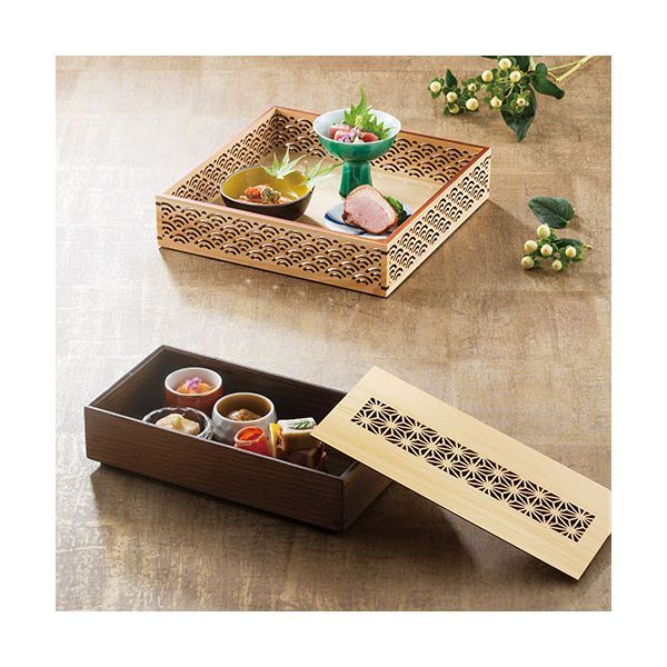 ヤマコー 用美 業務用 ひのき細密盛器 青海波 yamaco27575