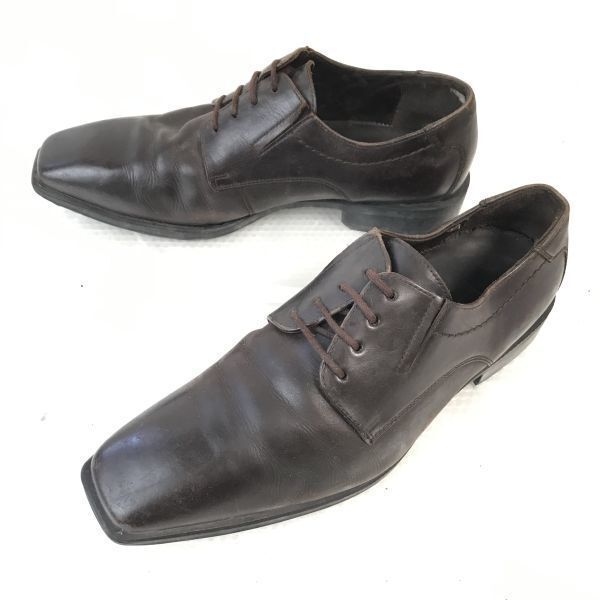 3万↑ドイツ製 ロイド Lloyd 本革 プレーントゥ 8.5 27.0 茶 BROWN スクエアトゥ ビジネス dress shoes◆D-84
