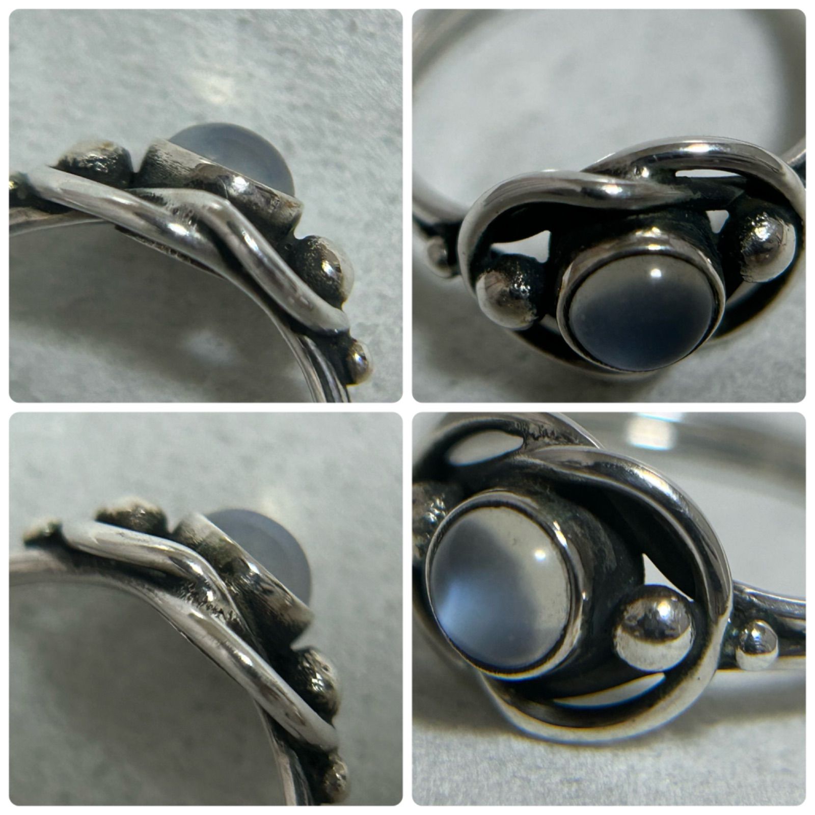 ジョージジェンセン リング 指輪 3 ムーンストーン 3P AG925 ムーンライト ブロッサム(MOONLIGHT BLOSSOM) リング I Georg Jensen