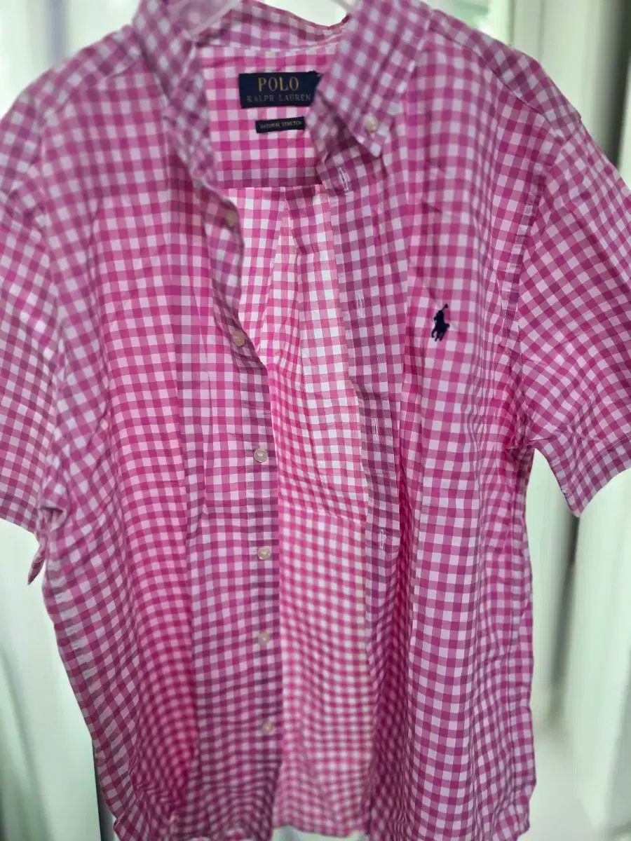 Ralph Lauren ラルフローレン ポロ ボーイズ ギンガムチェック ピンクショートスリーブサザン Xl 18 20