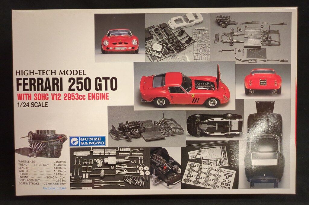 グンゼ産業 1/24 HIGH-TECH MODEL FERRARI 250 GTO with SOHC V12