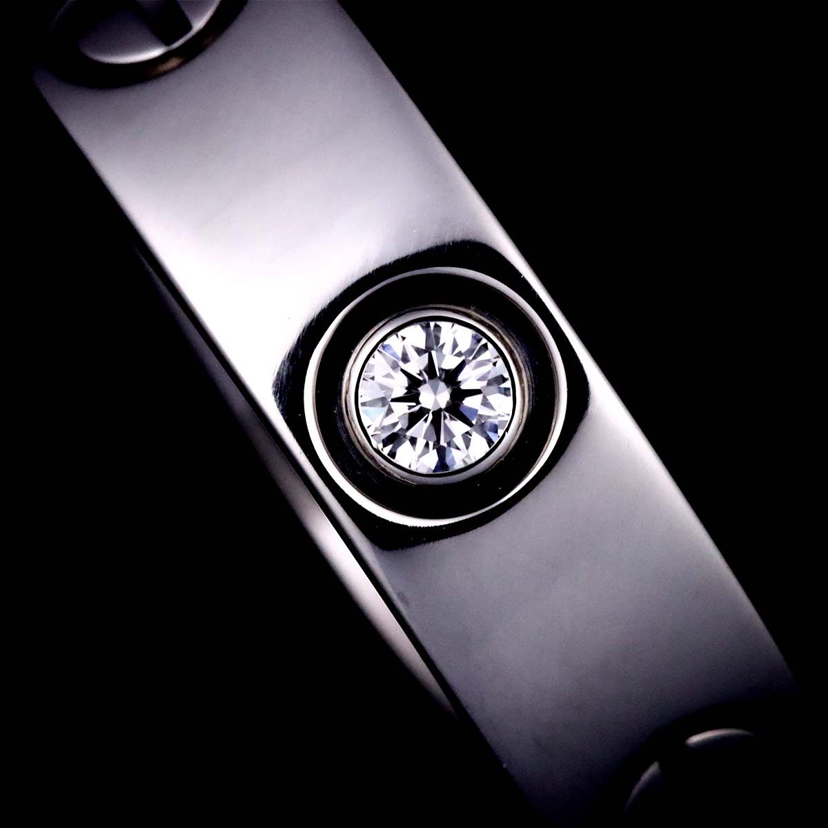 カルティエ Cartier ラブ #50 リング ダイヤ 1P Pt プラチナ LOVE 指輪  