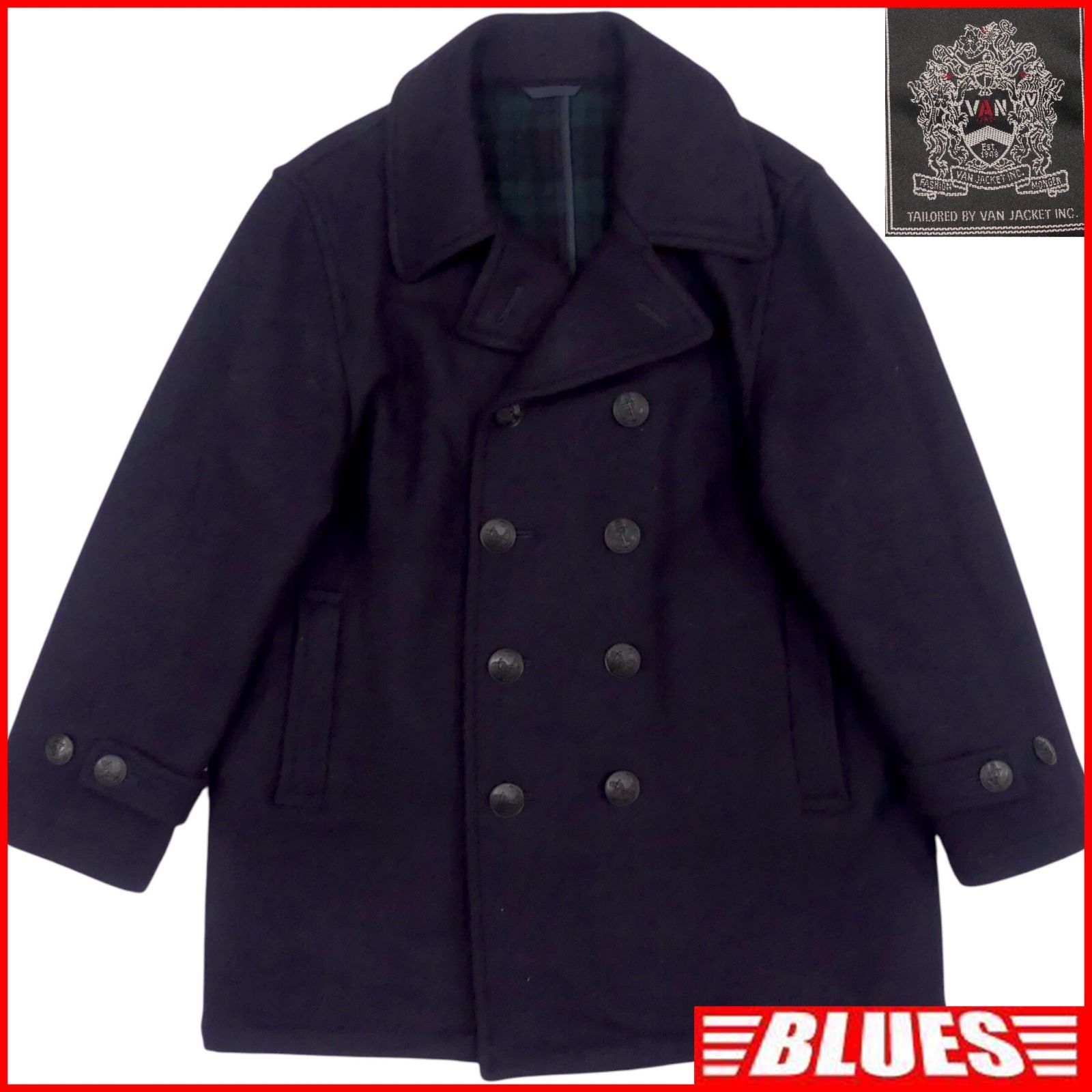 希少/美品✨VAN JACKET ピーコート　ウール　ネイビー LL 2025年最新】Yahoo!オークション -van jac(ピーコート)の中古品