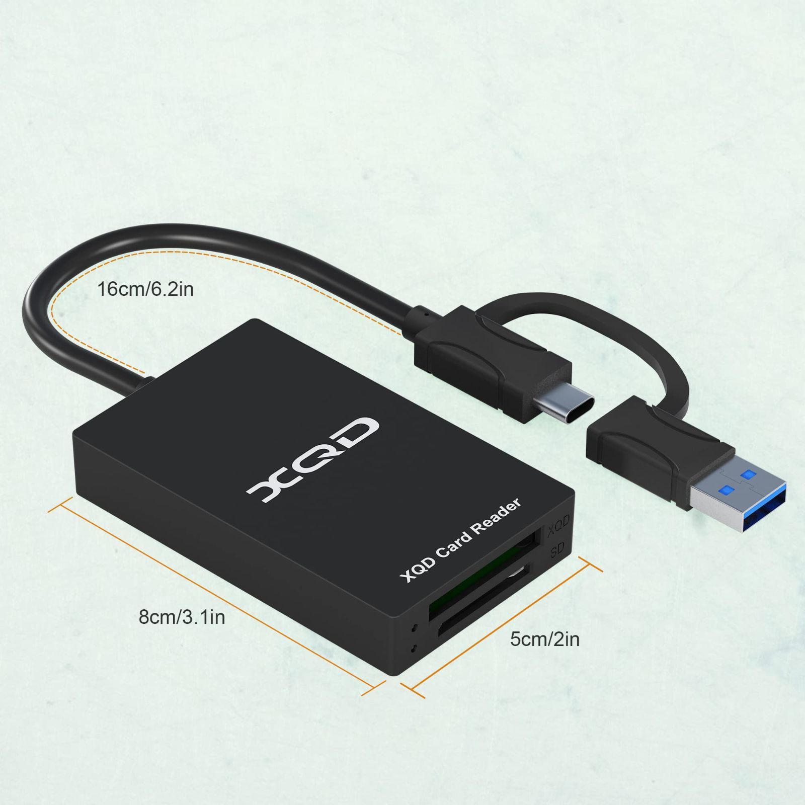 XQD SDカードリーダー、USB Type C to USB変換 XQD カード