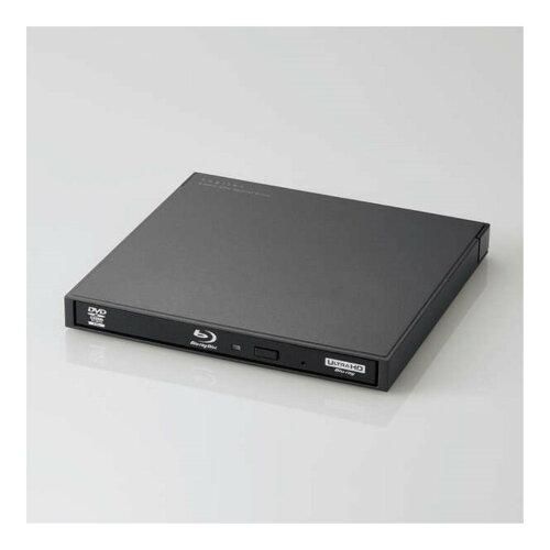 ロジテック Blu-rayディスクドライブ USB 3.2 Gen 1 スリム 再生＆書き込みソフト付 UHDBD対応 Type-C＆Type-Aケーブル付属 ブラッ