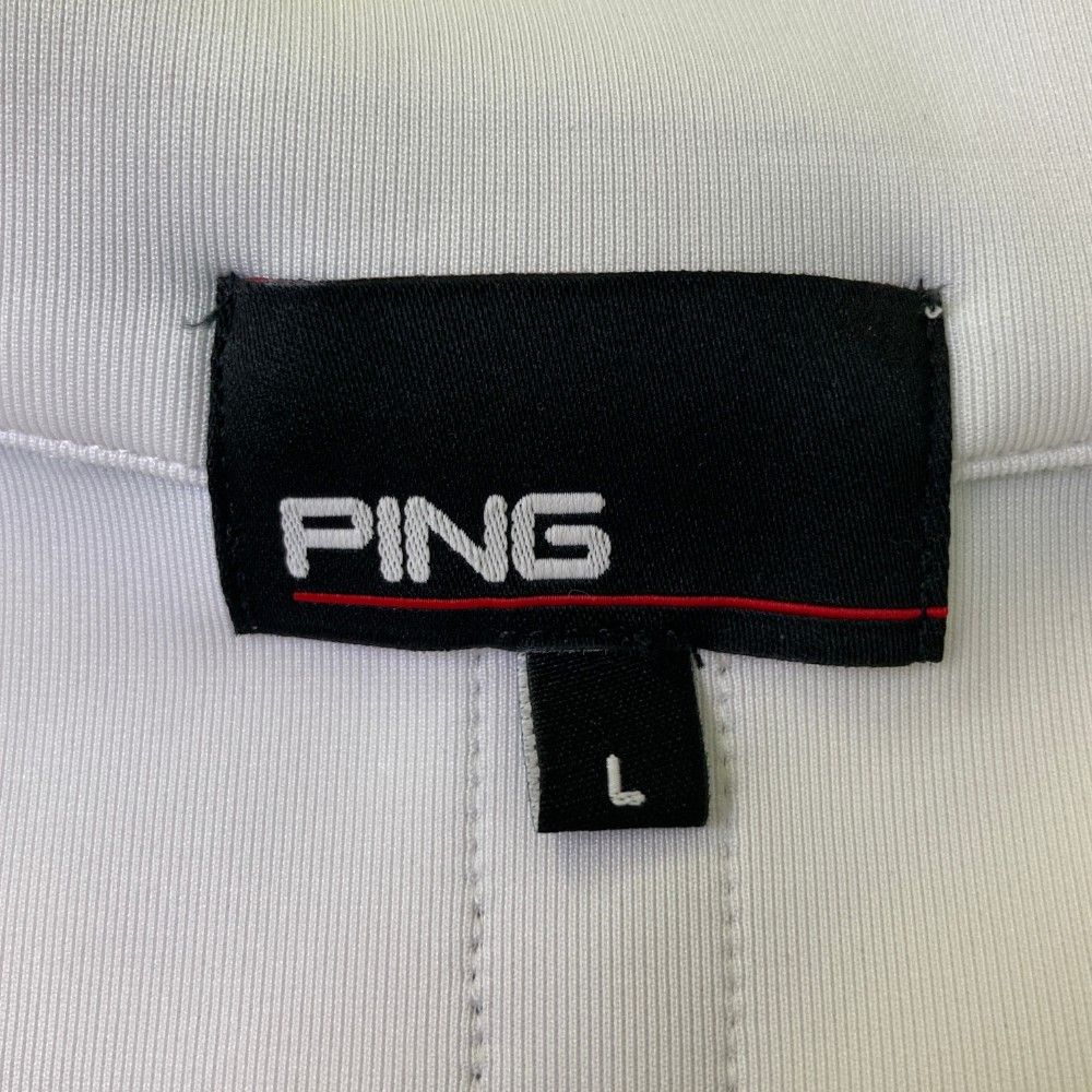 サイズ：L PING ピン 2023年モデル ニット ジップ ジャケット  グレー系 [240101415824] ゴルフウェア メンズ ストスト サイズ：L PING ピン 2023年モデル ニット ジップ ジャケット