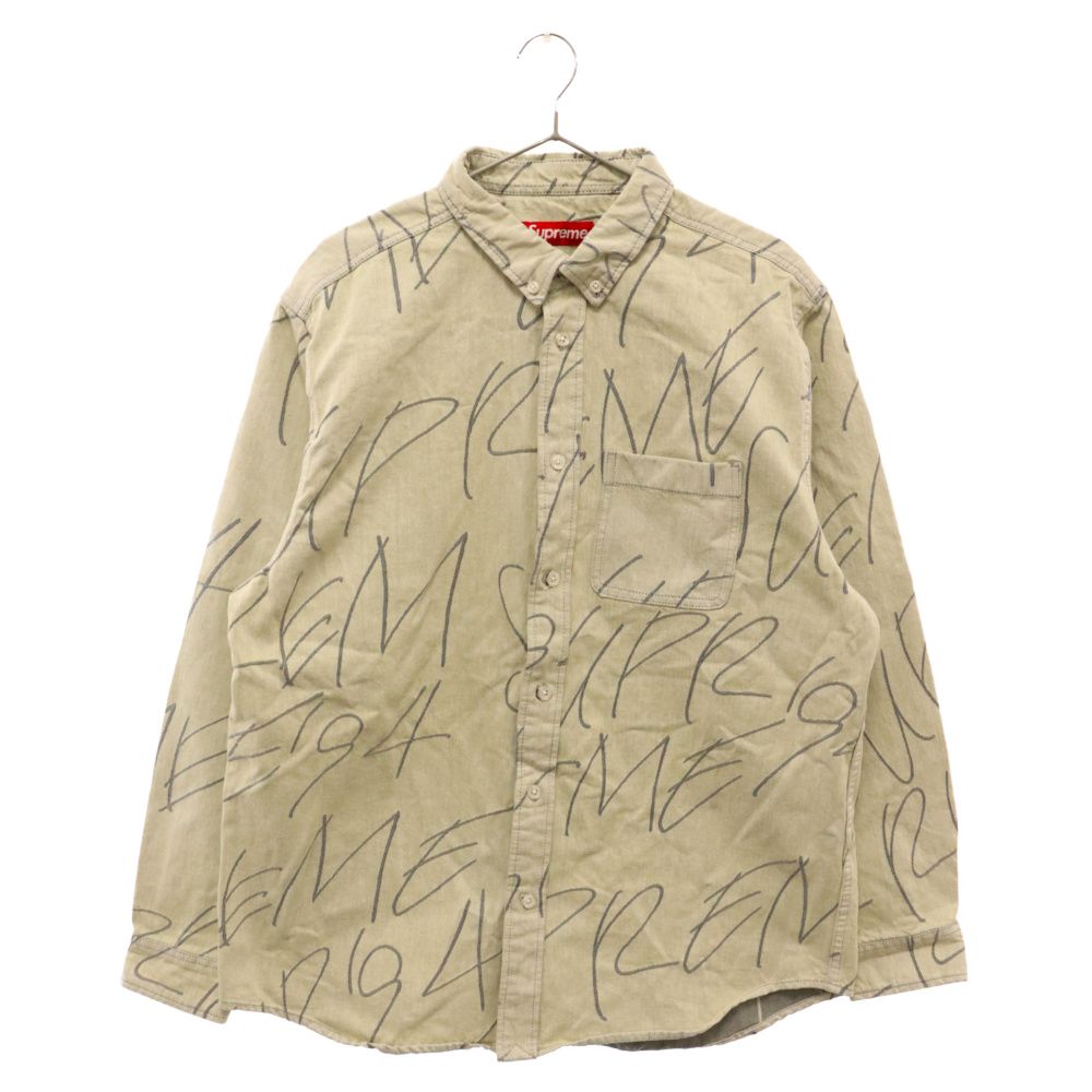 SUPREME (シュプリーム) 23AW Handwriting Jacquard Denim Shirt