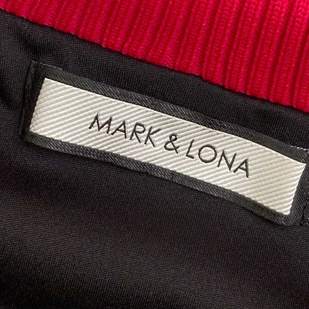 サイズ：36 MARK&LONA マークアンドロナ  裏地付 ニットセーター スカル  ピンク系 [240101463062] ゴルフウェア レディース ストスト サイズ：36 MARK&LONA マークアンドロナ 裏地付 ニットセーター