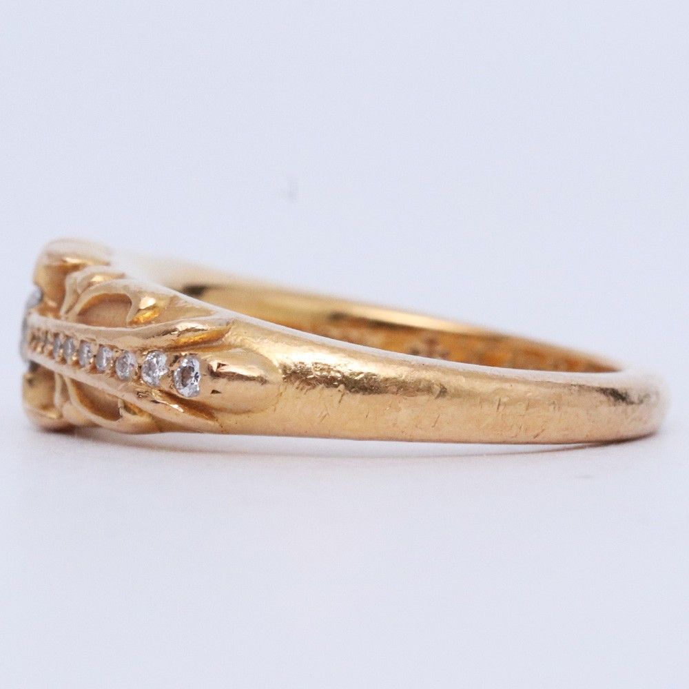 10号 CHROME HEARTS ベビークラシックフローラルクロスリング