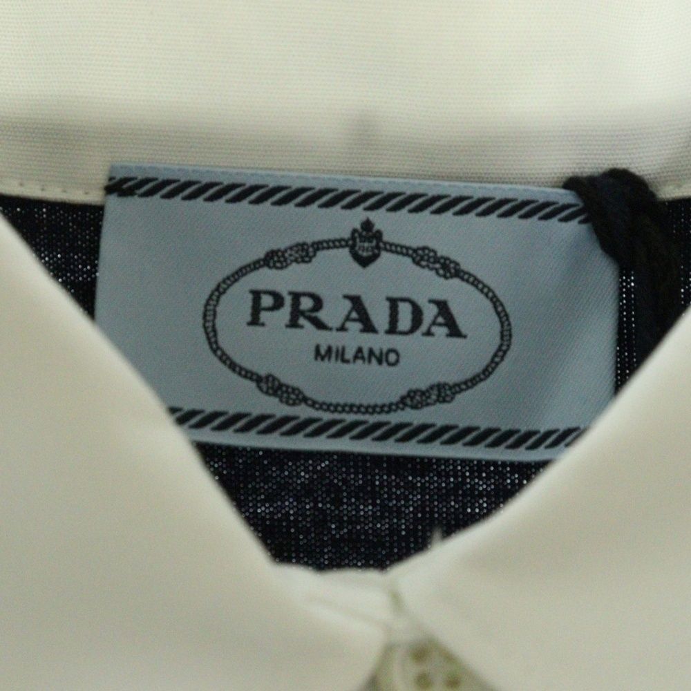 PRADA (プラダ) 24SS 長袖ポロ ジャージーポロシャツ クロップド