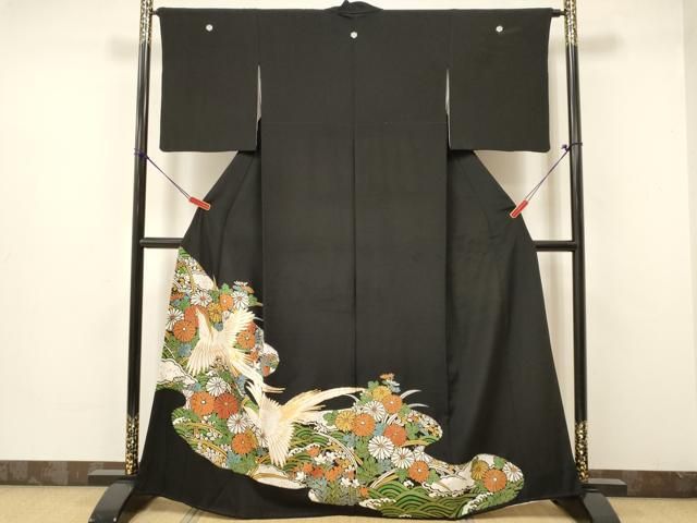 平和屋着物＃羽織　吉祥文　黒地　正絹　逸品　CAAT5724id 平和屋着物＃羽織 吉祥文 黒地 正絹 逸品 CAAT5724id