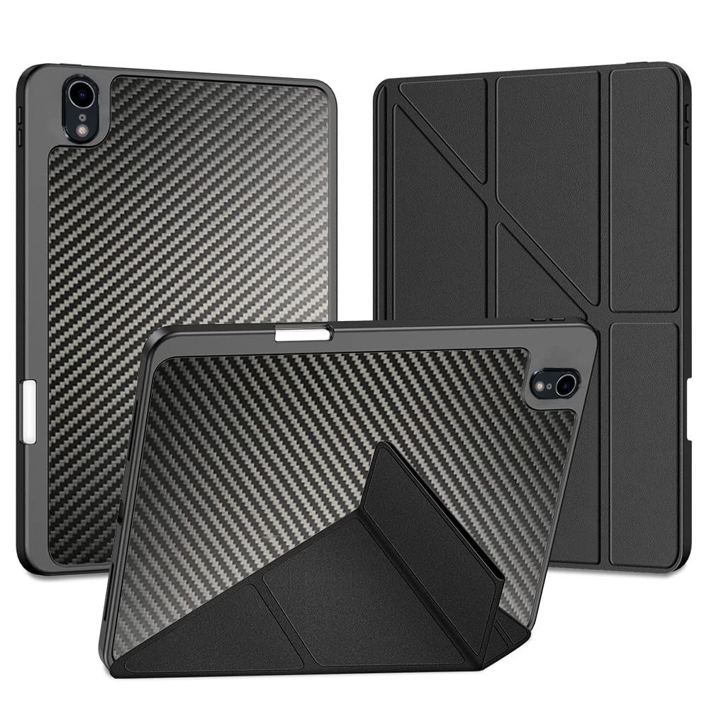 ChiWeiing ケース iPad Mini 6 (8.3インチ 2021年モデル 第6世代) 対応 スーパーハードカーボンファイバーバック Apple Pencil接続 自動ウェイク/スリープ機能付き 