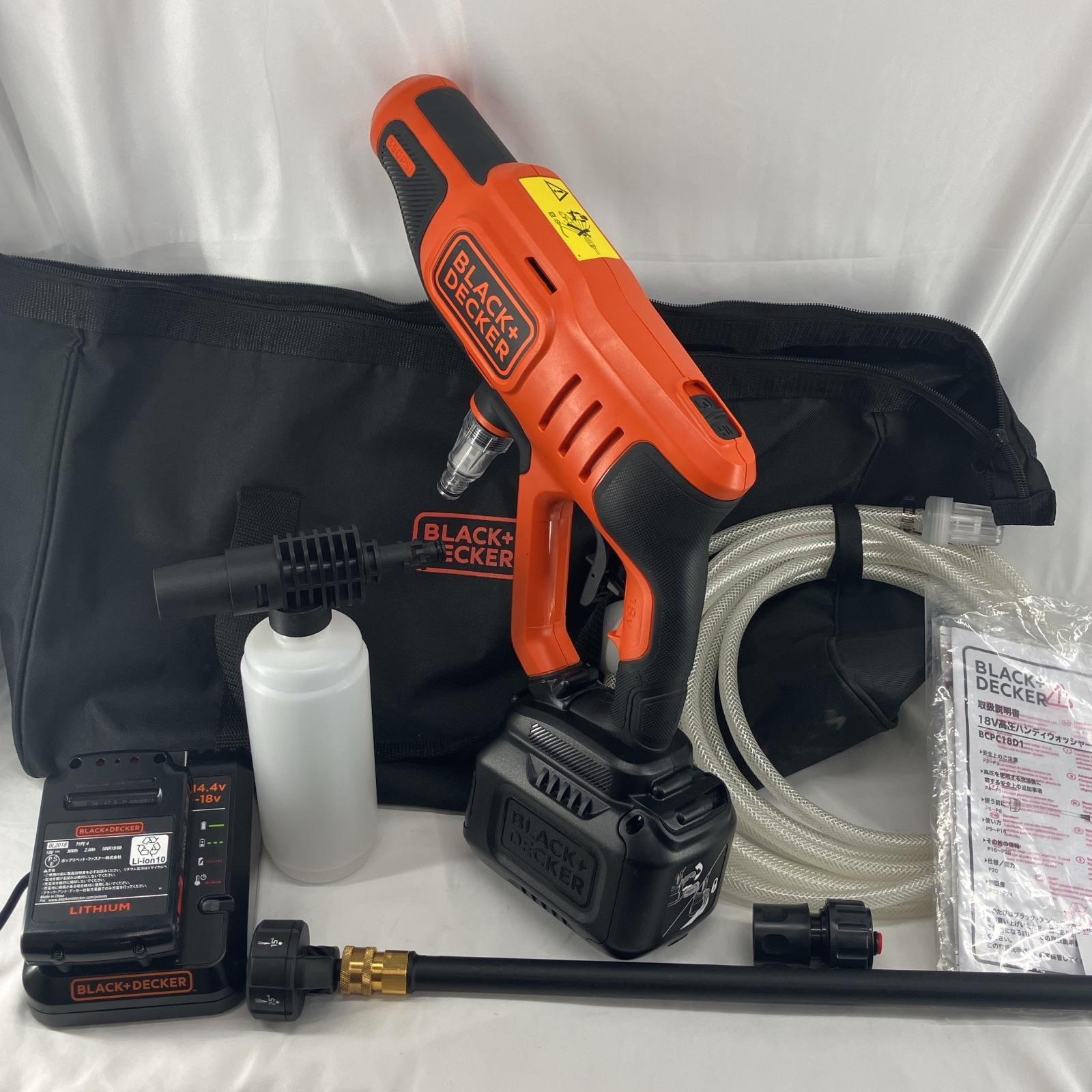 BLACK+DECKER 18Vコードレス高圧洗浄機 【公式通販】