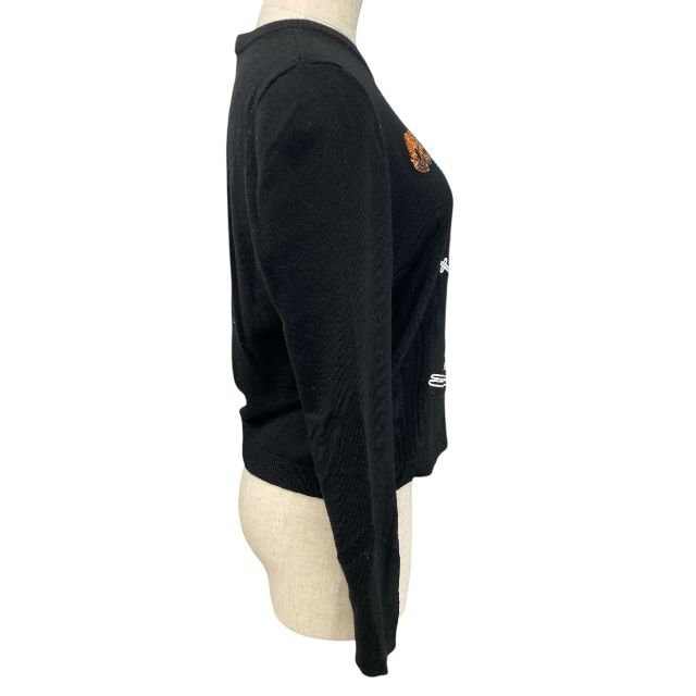 アリスアンドオリビア ニット セーター トップス スパンコール クルーネック 長袖 ロゴ ブラック マルチ alice olivia レディース 感 上品デザイン 人気モデル