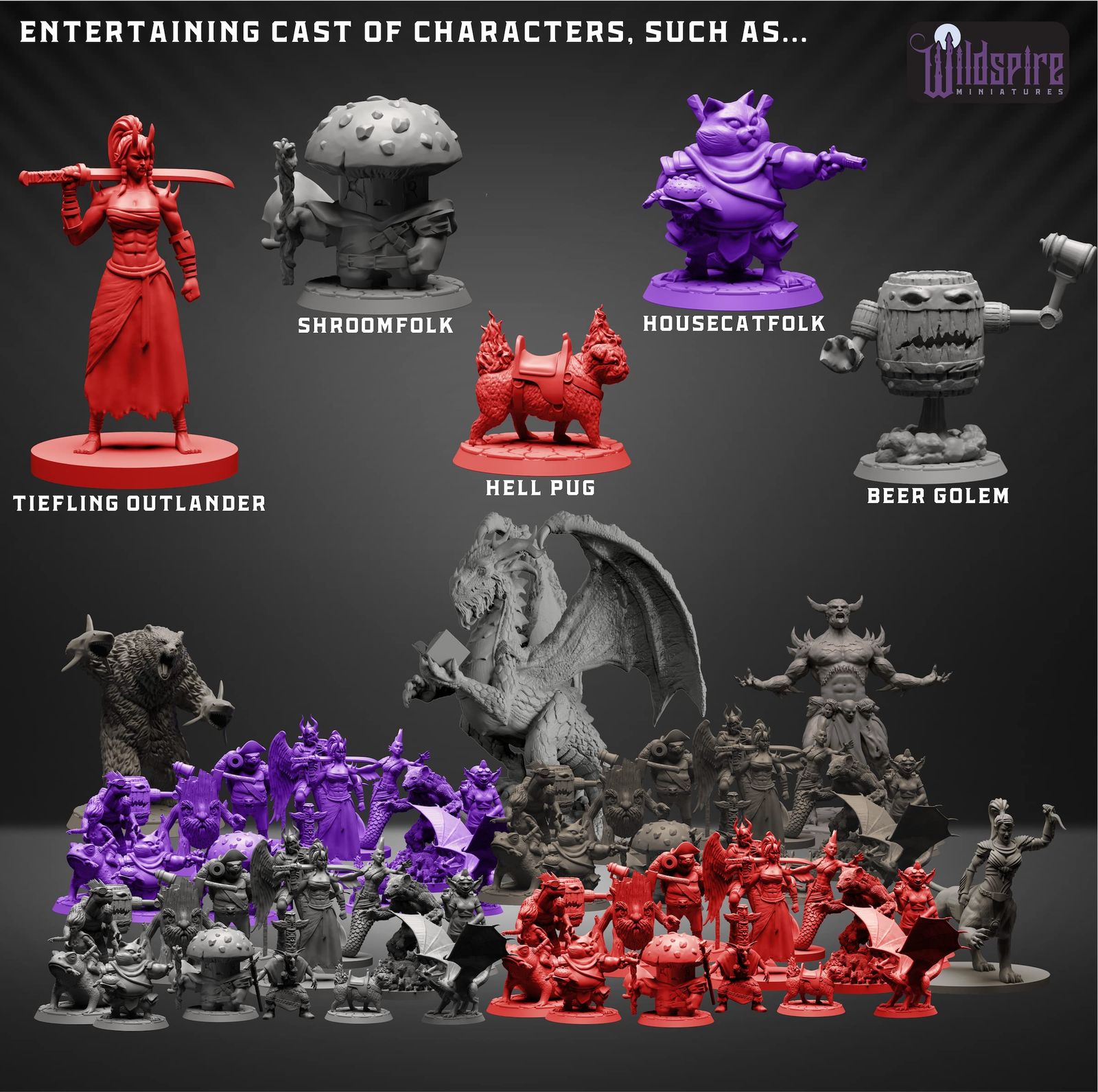 Wildspire ファンタジーミニチュア&ブックっぽいドラゴン DND 