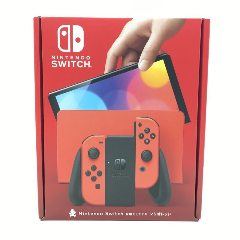 01yw0113 〇  未使用品 Nintendo Switch本体 (有機ELモデル) マリオレッド ニンテンドースイッチ 中古品