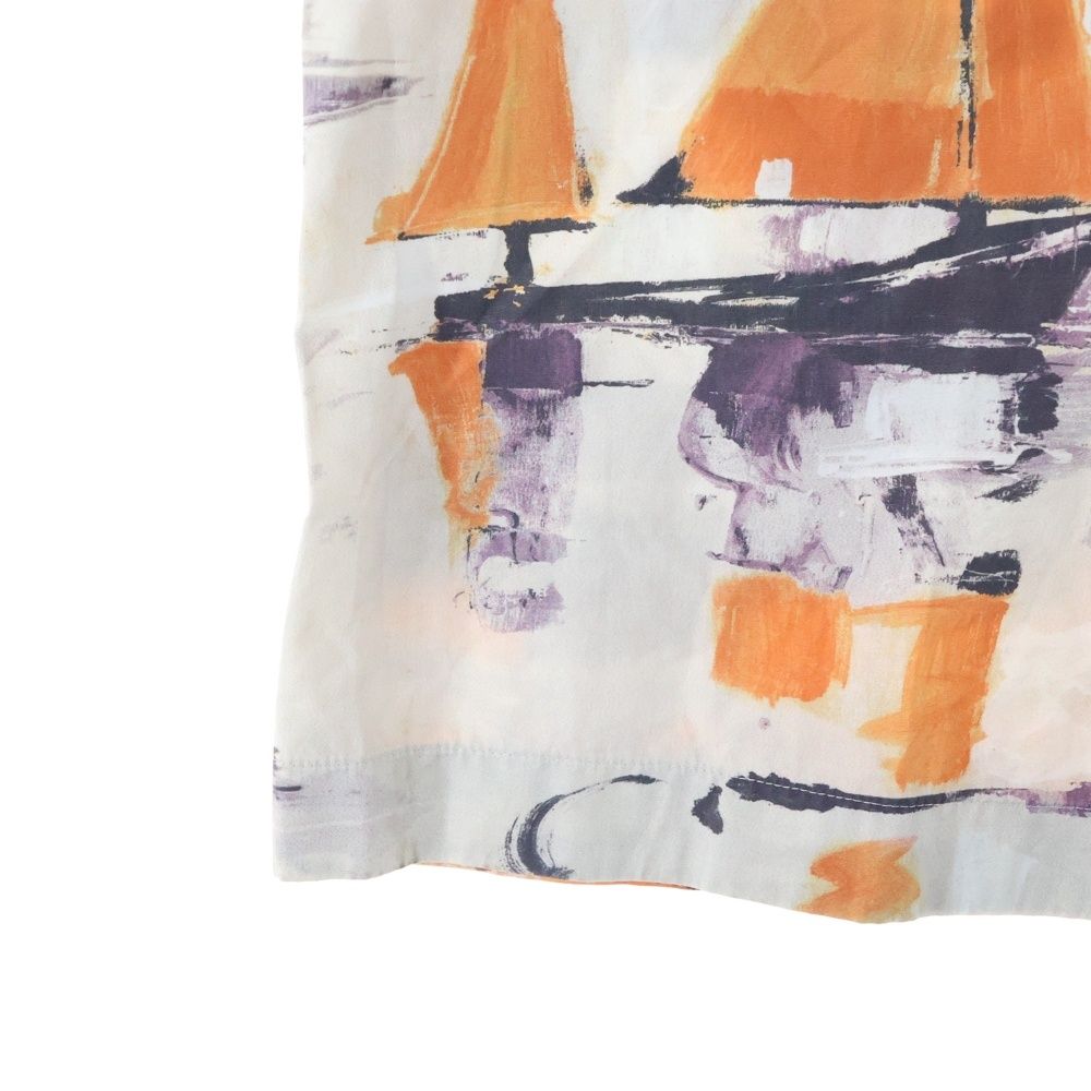 PRADA (プラダ) Landscape Shirt 総柄半袖シャツ レディース オレンジ  