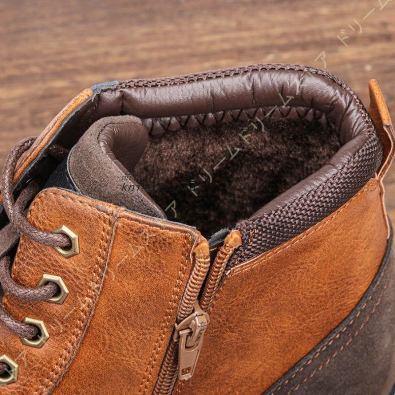 メンズ ブーツ サイドジップ レースアップ エンジニアブーツ ジッパー 防水 大きいサイズ ワークブーツ フラットヒール 黒 滑り止め 柔らかい 紳士ブーツ kni 4 a 793538