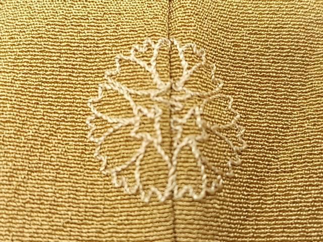 平和屋着物▽上質な紬　色無地　単衣　朽葉色　三越扱い　正絹　逸品　CAAT6582xi 平和屋着物▽上質な紬 色無地 単衣 朽葉色 三越扱い 正絹