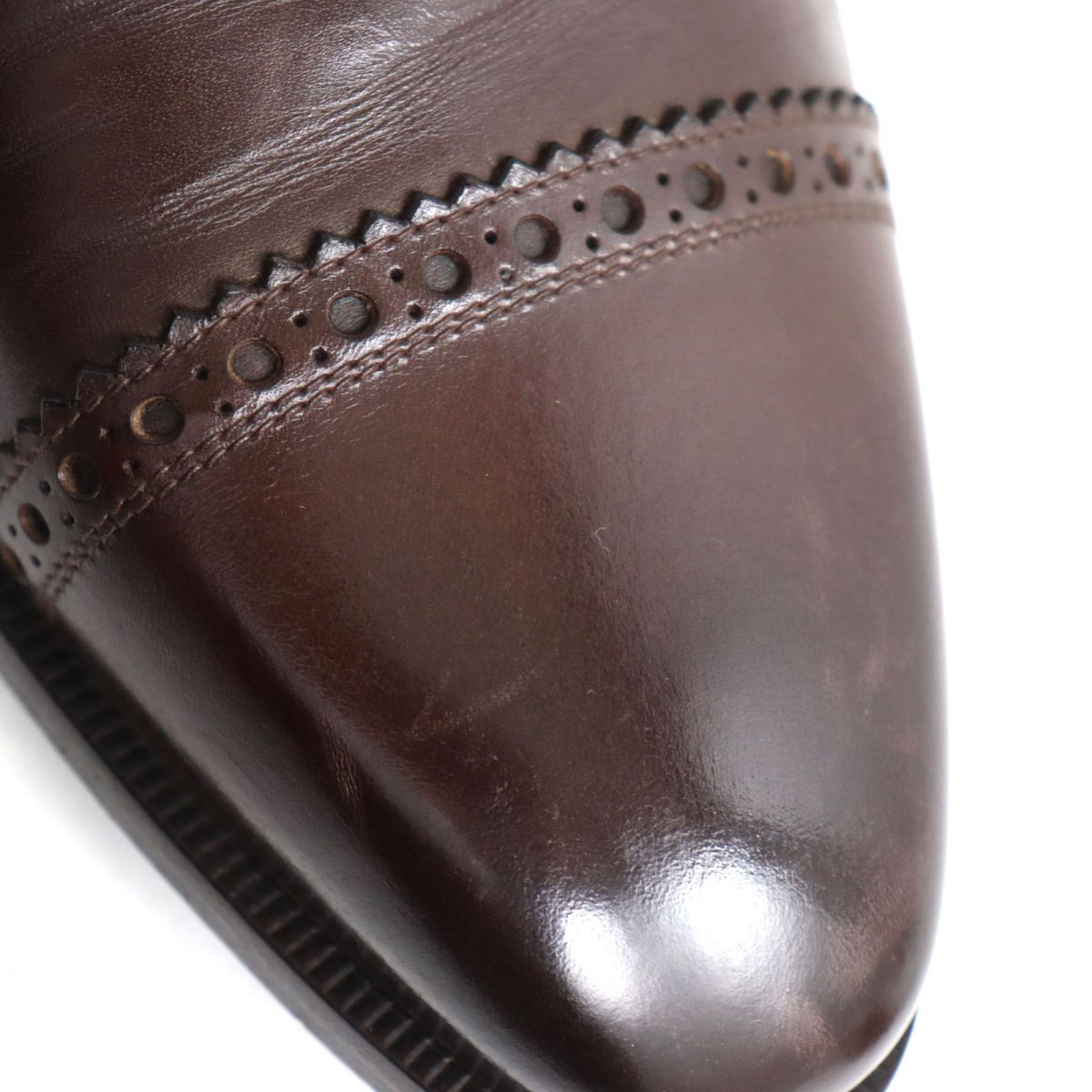 未使用　dunhill ダンヒル　ストレートチップ　革靴　セミブローグ 未使用 dunhill ダンヒル ストレートチップ 革靴 セミブローグ