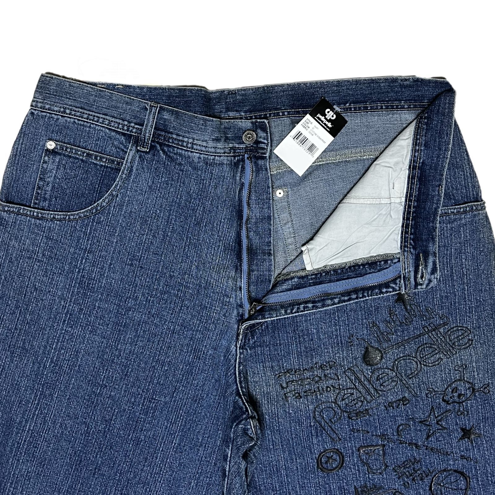 Pelle PelleバギーブラックジーンズW36ペレペレBAGGYデニムパンツ 404b46d1fee4550cfee065704125c4