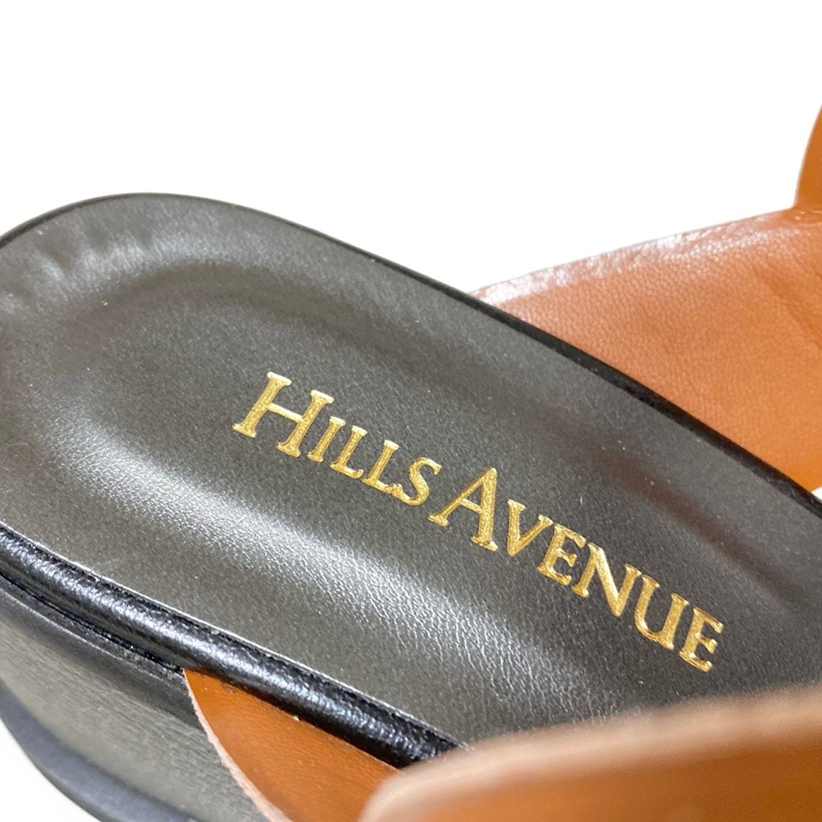  Hills Avenue 自由が丘 ヒルズ アベニュー ミュール 23 レディース - ブラウン×黒 ウェッジソール レザー ミュール サンダル ミュール